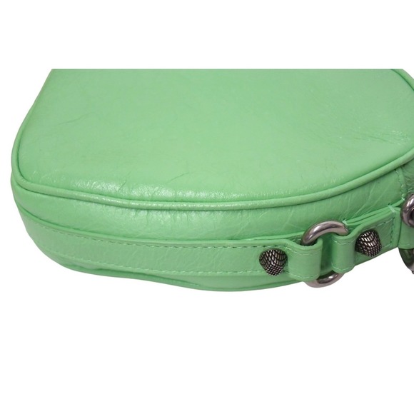 Balenciaga Le Cagole Heart Shoulder Bag Green Silver - Picture 7 of 10